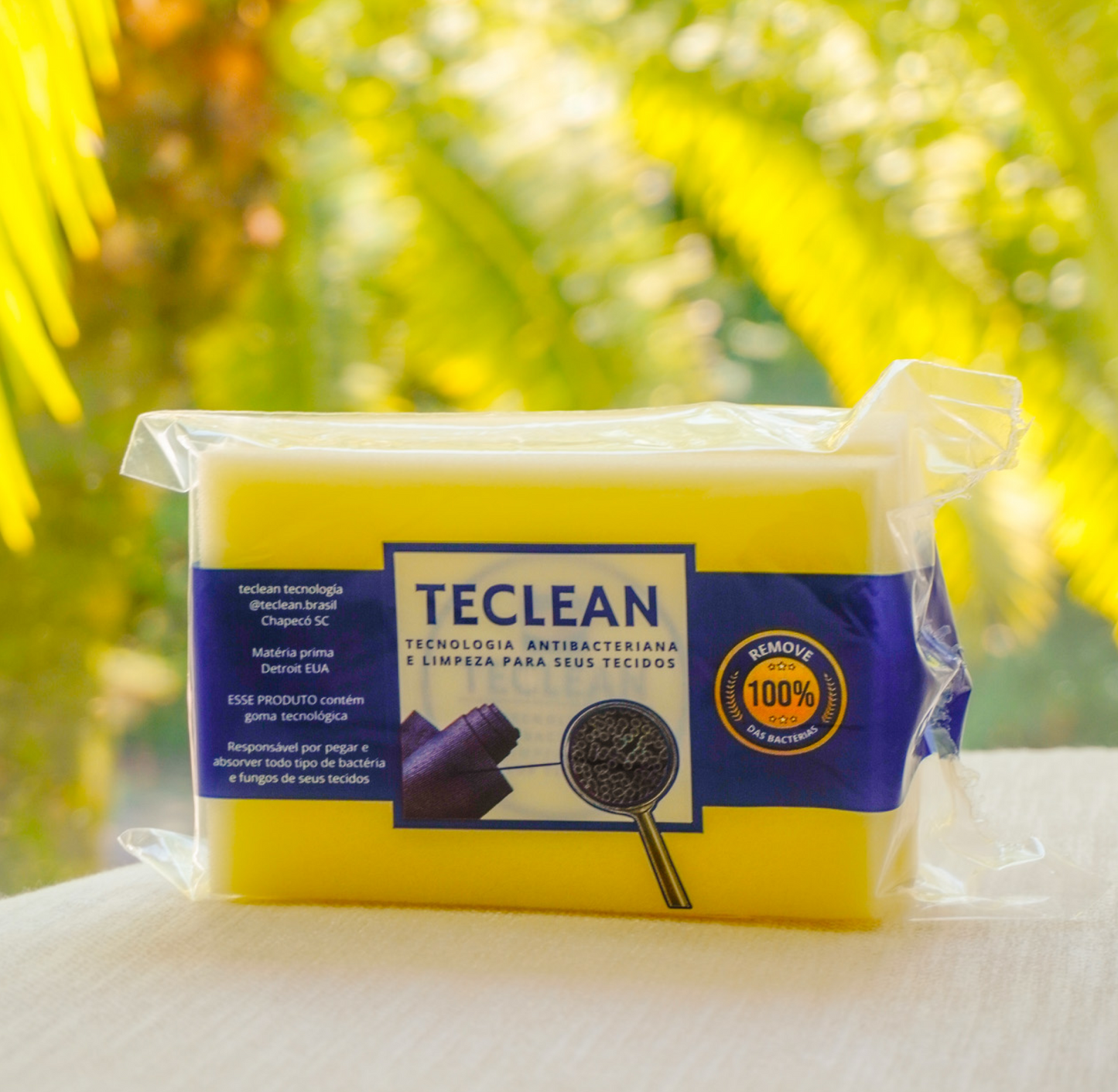 Esponja Teclean Tecnológica Antibacteriana Para Seus Tecidos (3 esponjas)