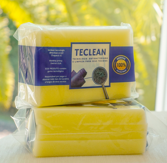 Kit 3 Esponjas Teclean Tecnológica Antibacteriana Para Seus Tecidos (Total 9 esponjas)